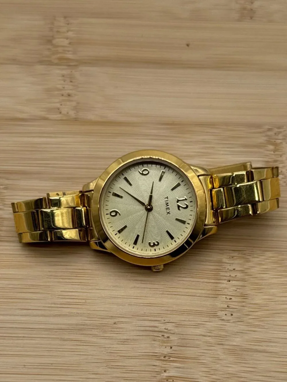 Timex Women Premium Dress 32mm Gold-Tone Case Dial Steel 30m Quartz Watch